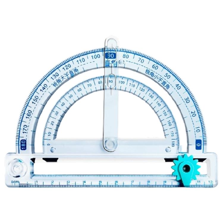4 in 1 Protractor with Adjustable Circle Drafting Ruler Angles Measuring Tool Geometry Drawing Tool for Artist Architect