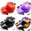 Damen Herren Kunstleder Baseballkappe Glitzer Metallisch Holografisch Regenbogen Reflektierend Hip Hop Verstellbarer Strapback Schirmmütze