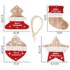 8pcs Wooden Christmas Pendants Natural Christmas Decoration Hanging  Gift