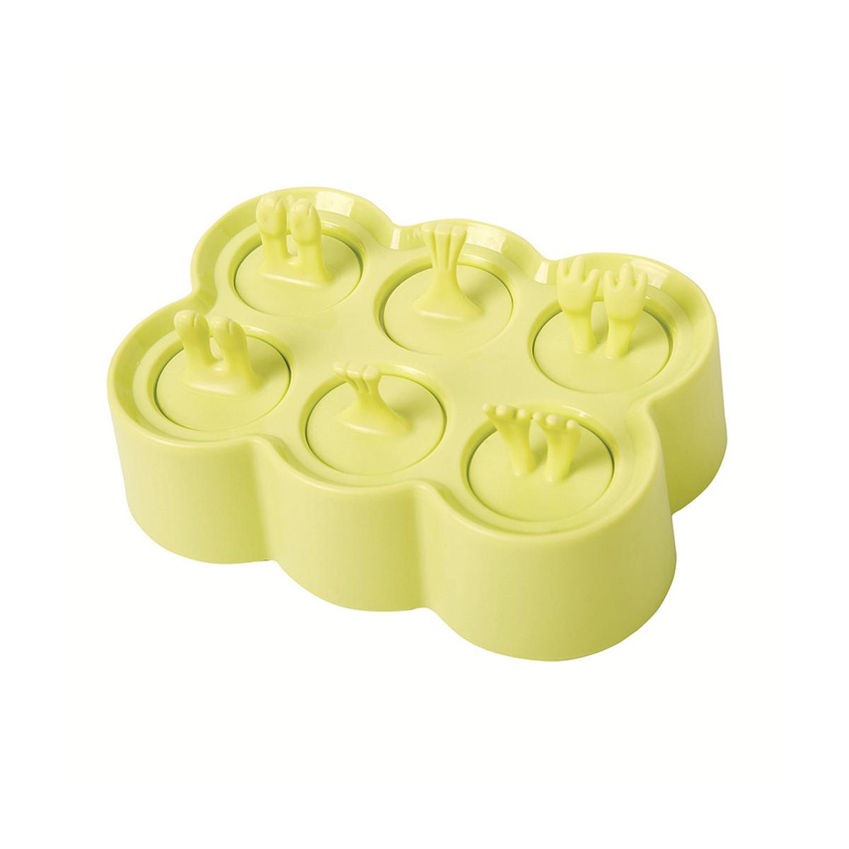 

Leeseph Форма для мороженого для детей Милая форма животного, многоразовые формы для мороженого своими руками 6 полостей Самодельный силиконовый производитель мороженого жёлтый