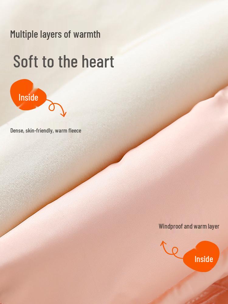 Stilvolle Kapuzen-Baumwolljacke für Mädchen – Warmer gefütterter Mantel für Kinder – Winter 2025