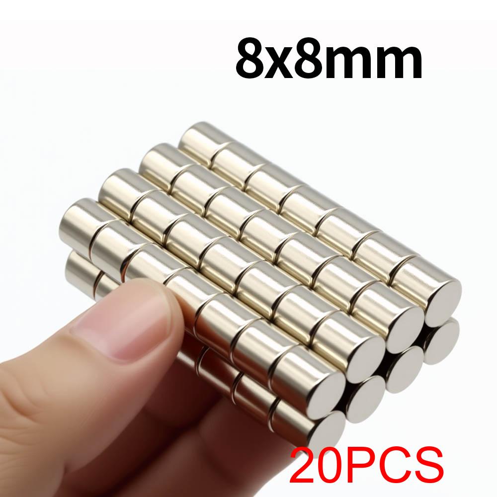 8x8mm Super Strong Neodymium Magnet N35 NdfeB Permanent Magnetic Imanes Round Powerful Magnets Refrigerator Magnet