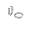 18K Gold Plated Greek Key Hoop Earrings-Tarnish-Free Hypoallergenic Meander Pattern Ear Studs for Girls Stainless Steel