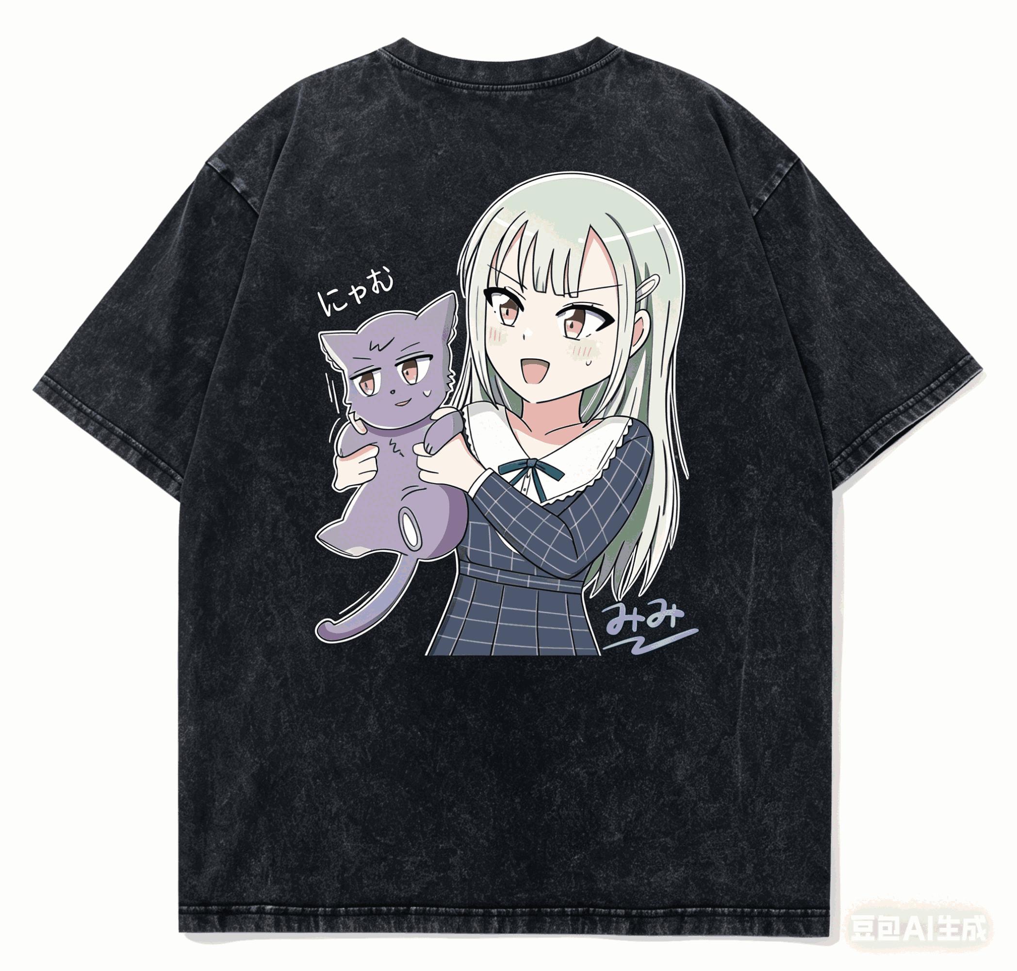 

BanG Dream Washed Tshirt personality Clothes NewModel Anime Tshirt Year round clothing Plus Size Vintage Loose high quality S