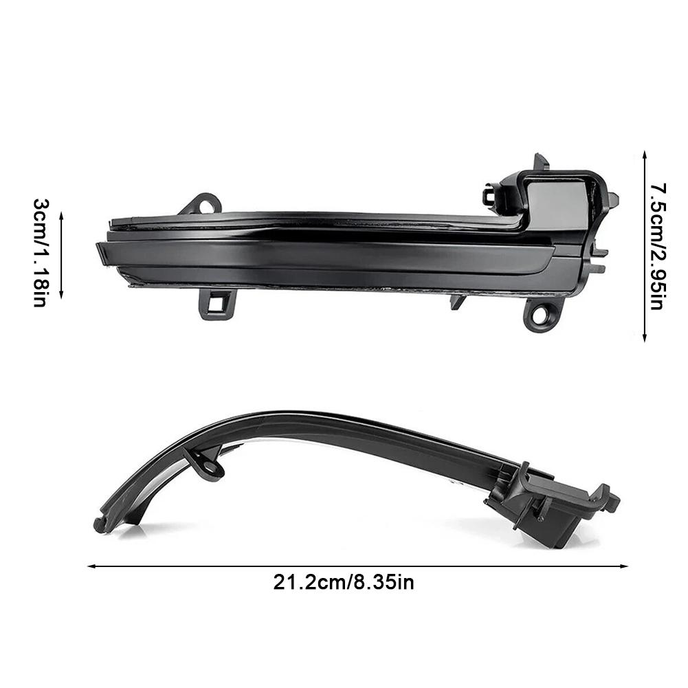 2Pcs Side Mirror Indicator Lamp ABS Flowing Water Blinker Flashing Light 13.5V Exterior Mirror Turn Signal Lamp Car Accessories