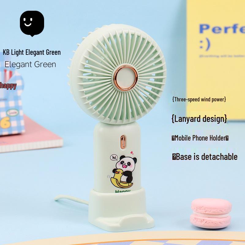 

Portable USB Cartoon Fan & Phone Holder - Silent and Customizable Factory/Wholesale/Export/Cross-border