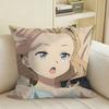 Chisato Anime Lyco Reco Merch Square Sofa Pillow Cover Solid Color Living Room Home Decor Cushion Case