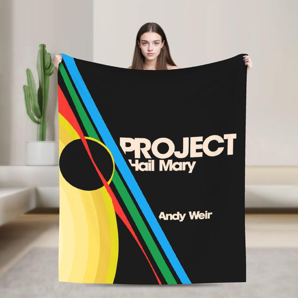 Project Hail Mary Poster Blanket Girls Flannel Bedding Throws For Living Room Soft Comfy Custom Quality Bedspread Gift Idea