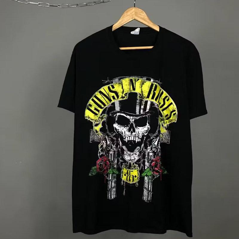 New 80s Guns N Roses Band Casual TShirt Mens and Womens Luxury Band Brand Top 2026