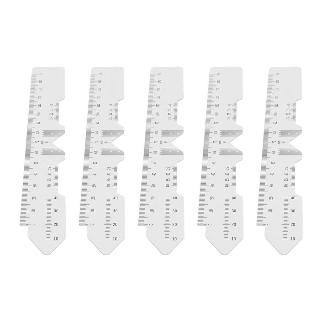 5pcs Ophthalmic PD Ruler Clear Data Marking Smoothing Edges Pupillary Distance Ruler for Hospitals