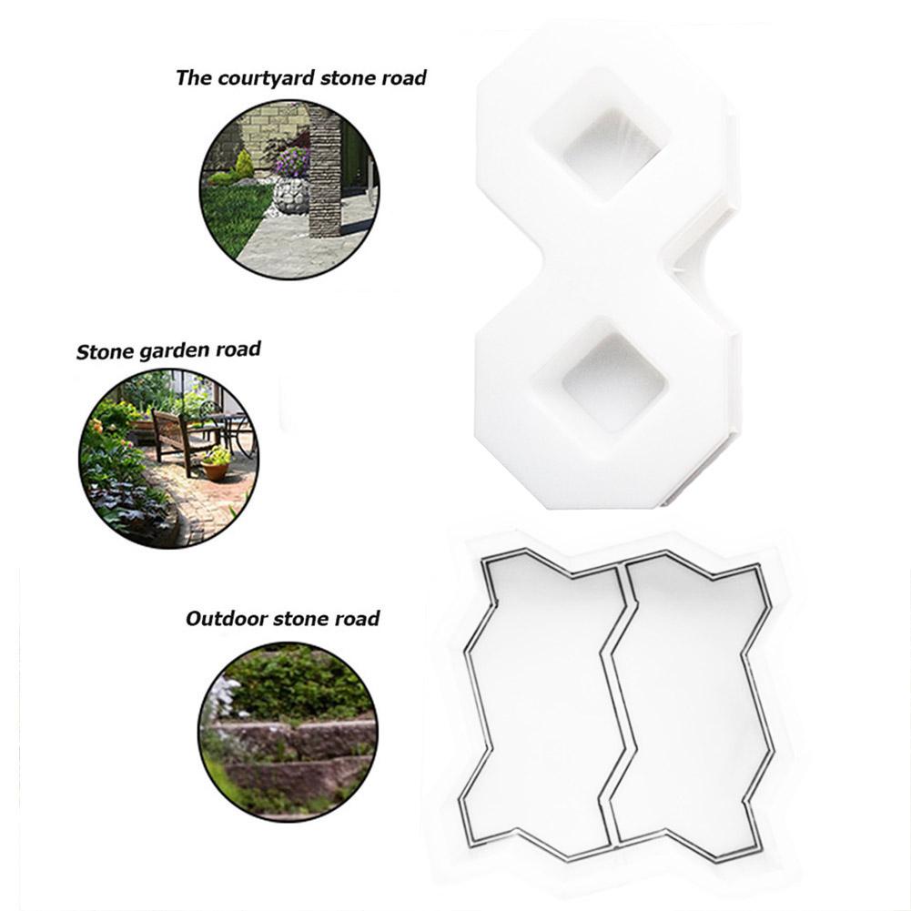 DIY Path Maker Paving Cement Brick Mold Outdoor Courtyard Garden Stone Road Manually Concrete Carving Pavement Tool
