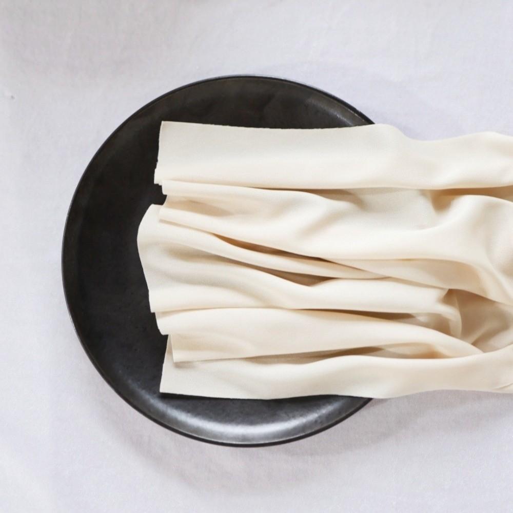 Rustic Pleated Table Runner Soft Multi-color Gauze Tablecloth Washable Polyester Milk Silk Crepe Tablecloth Dinning Decor