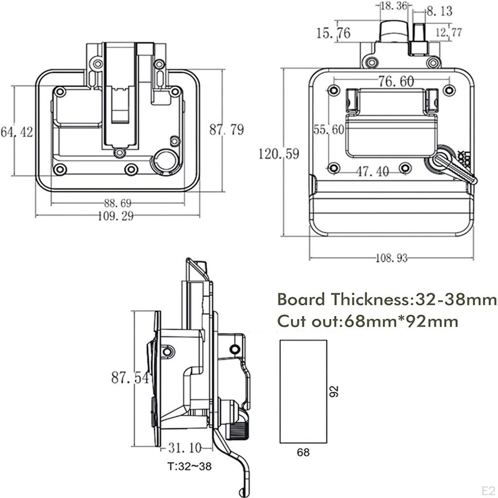 Camper RV Door Latch Locks Kit for Trailers, Professional Accessories