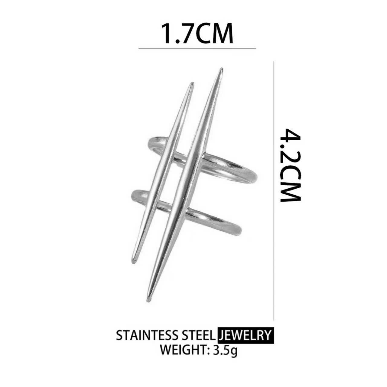 18K Gold-Plated Irregular Geometric Stainless Steel Ring