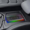 20W Fast Wireless Phone Charger Car Charging Pad with Non-Slip Base 8 Ambient Lights Universal Phone Cordless Charging Mat