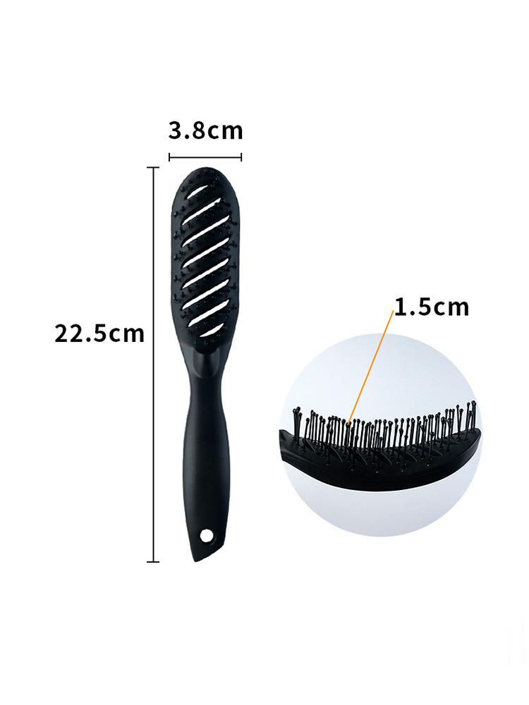 

Brush Detangling Drying Brush Anti Static Curved Vent Brush Scalp Massage Comb Styling Curly Hair Brush Salon Massager Comb чёрный