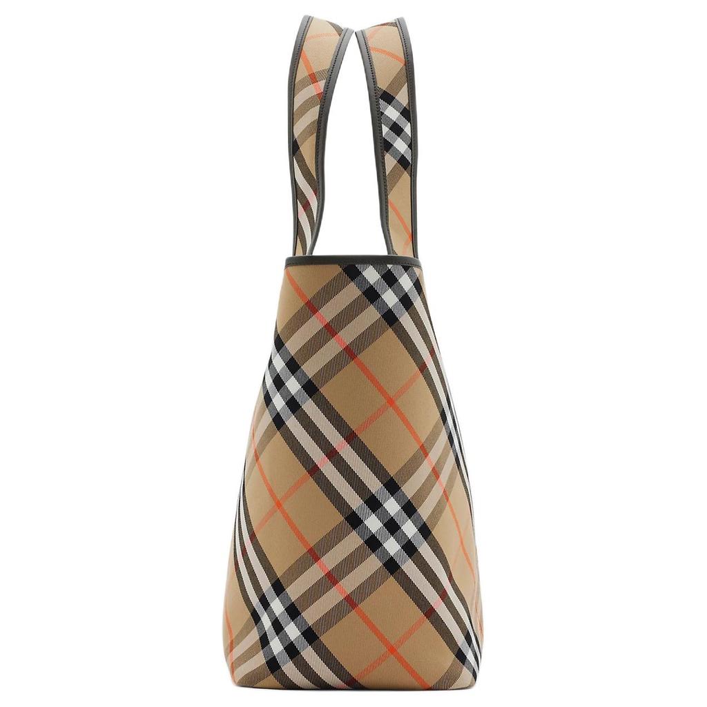 Burberry Detachable Storage Bag With Snap Closure Cotton Twill Tote Shopping Handbag Medium Women tote Beige 80939761