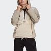 Adidas Originals V-Line Woven Hooded Half-Zip Jacket Khaki Men's GN6769