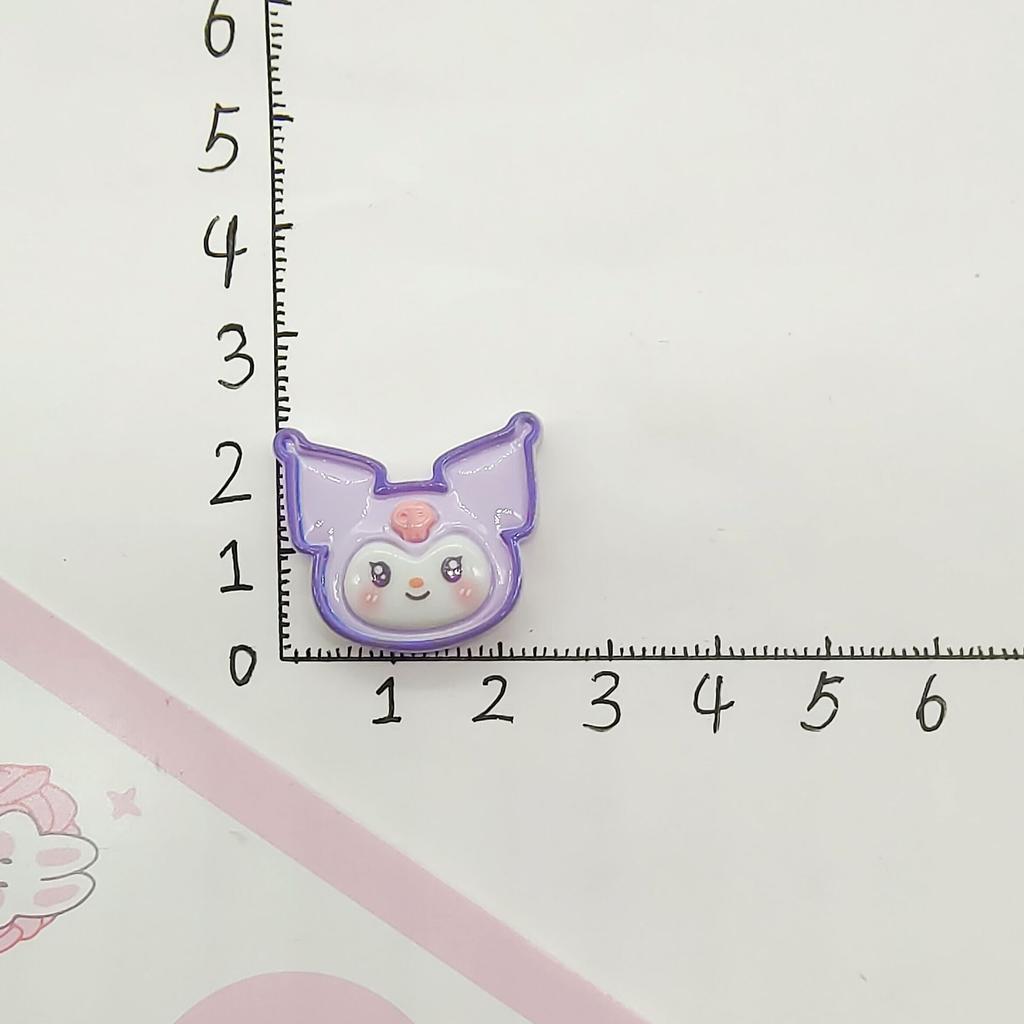 24/60PCS Cute Cartoon Bright Face DIY Handmade Material Resin Small Accessories Cream Gel Phone Case Hair Clip Accessories