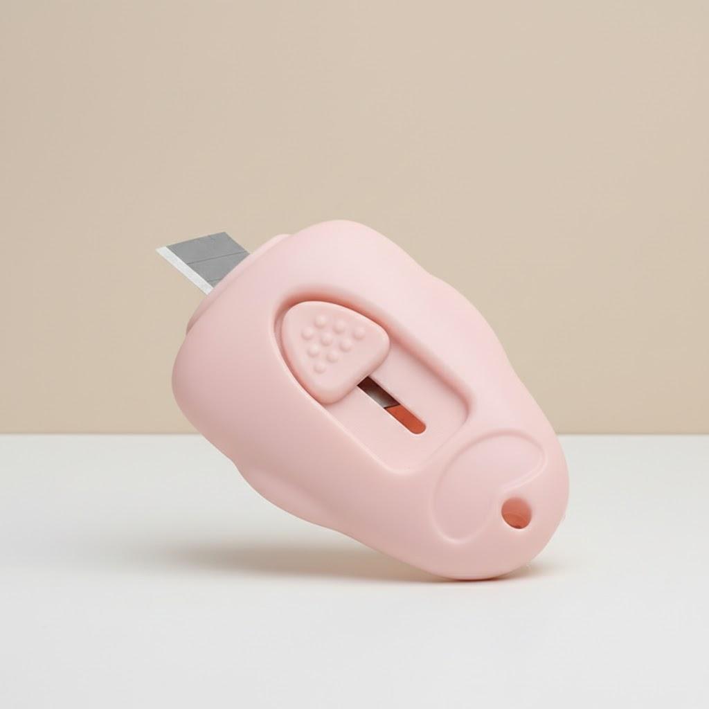 

STONEGO Portable Retractable Mini Utility Knives Paper Cutter Envelope Carton Cutter Office Supplies Cutting Tool рожевий