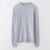 Sinoford Men's Round Neck Solid Color Wool Cashmere Knit Sweater