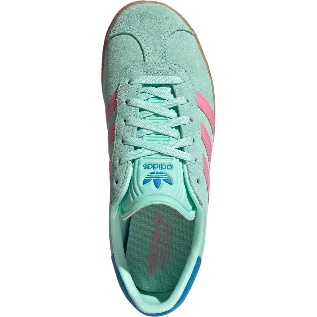 Adidas Originals Gazelle Comfortable Versatile Shock Absorbing Durable Low Top Kids Sneakers Kids Sneakers Mint-Green JP7125
