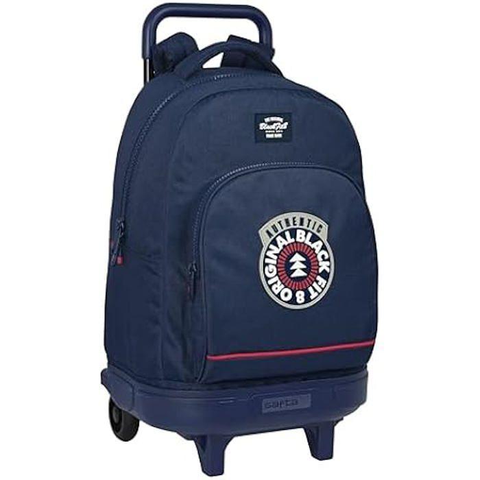 Blackfit8 Authentic - Grand sac à dos à roulettes, compact, amovible, idéal pour les enfants de différents âges, confortable et
