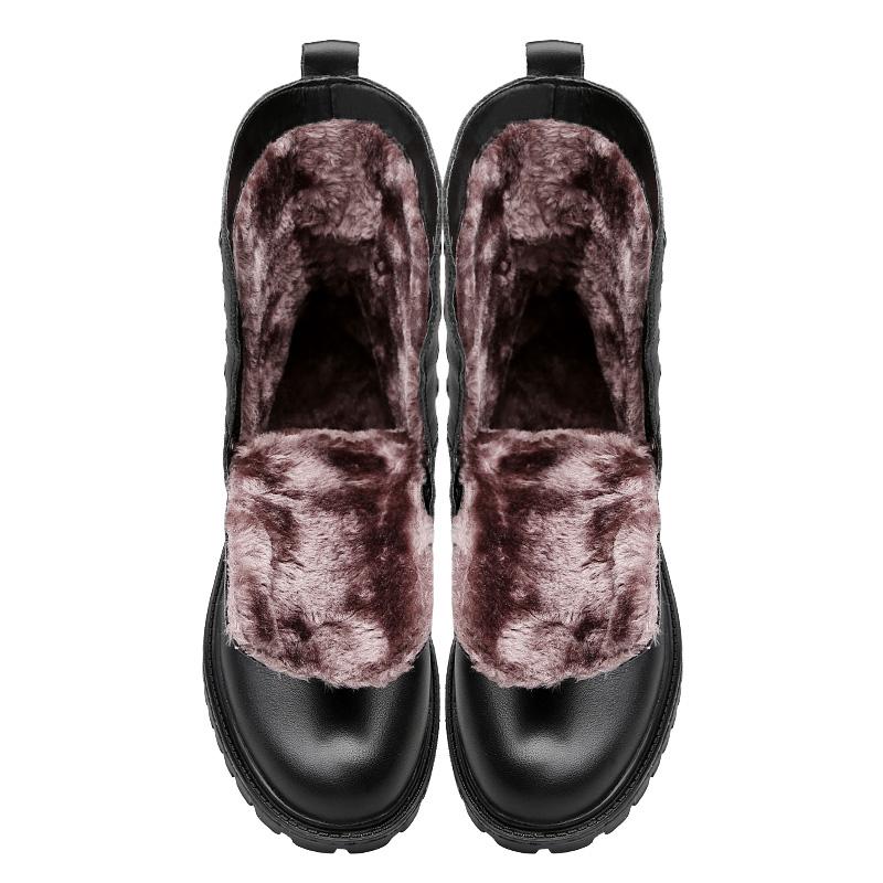 Men Warm Winter Plush Boots Leather Shoes New Fashion Trend Versatile Japan Korean High Top Casual Shoes Suit Men Shoes Big Size