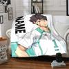 Customizable Oikawa Tooru1 Throw Blanket – Personalized Name, All-Season Cozy Snug Blanket, Machine Washable, Personalized Blanket
