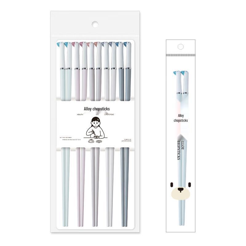 Ru Han Little Duck Alloy Home Chopsticks