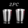 8pcs Stainless Steel Beer Cup Drinkware Tumbler Tableware Water Cup Outdoor Tea Coffee Cocktail Drinking Mugs Metal Cups