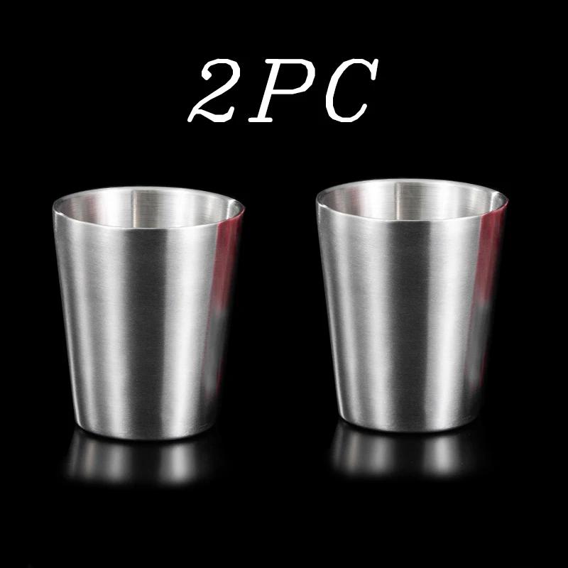 

8pcs Stainless Steel Beer Cup Drinkware Tumbler Tableware Water Cup Outdoor Tea Coffee Cocktail Drinking Mugs Metal Cups 175ML