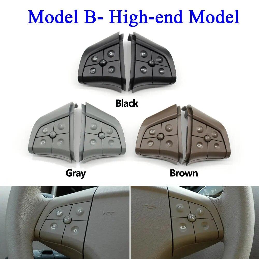 W164 W245 W251 Svart rattbryter Kontrollknapper Bil multifunksjonsnøkler Montering For Mercedes Benz GL ML RB Class