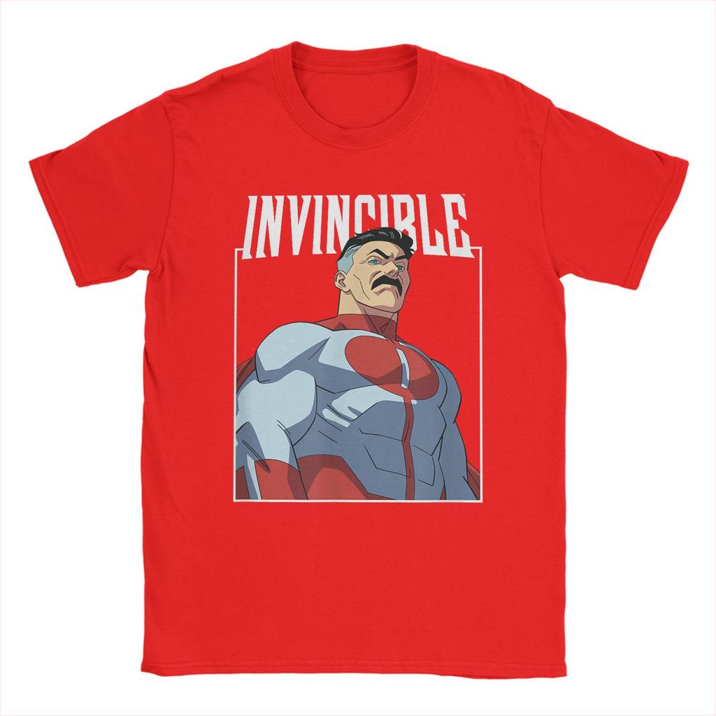 Men T-Shirt Invincible Omni-Man Character Awesome Cotton Tee Shirt Short Sleeve Anime Cartoon T Shirt O Neck Clothes New Arrival