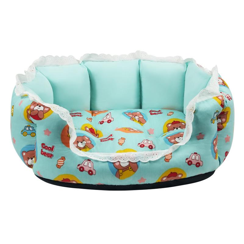 Cartoon-Spitzennest, süßes Haustier-Hundenest und Katzennest, geeignet für alle Jahreszeiten, bequem und resistent gegen Kratzer und Beißen.