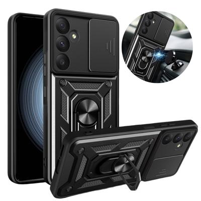 For Samsung Galaxy A05 A05S A15 A35 A55 Case Slide Lens Armor Shockproof Coque For Galaxy A 05 S 15 35 55 Ring Stand Back Cover