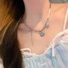 Pomegranate Ripe Festive Red Necklace Women'S Stacked Collarbone Chain High-End Light Luxury Niche Accessories Sweater Chain