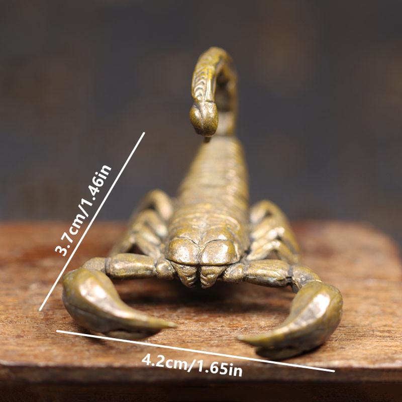 Vintage Brass Crab Statue Home Furnishing Ornaments Antique Copper Animal Miniature Figurines Desktop Toy Decoration Accessories