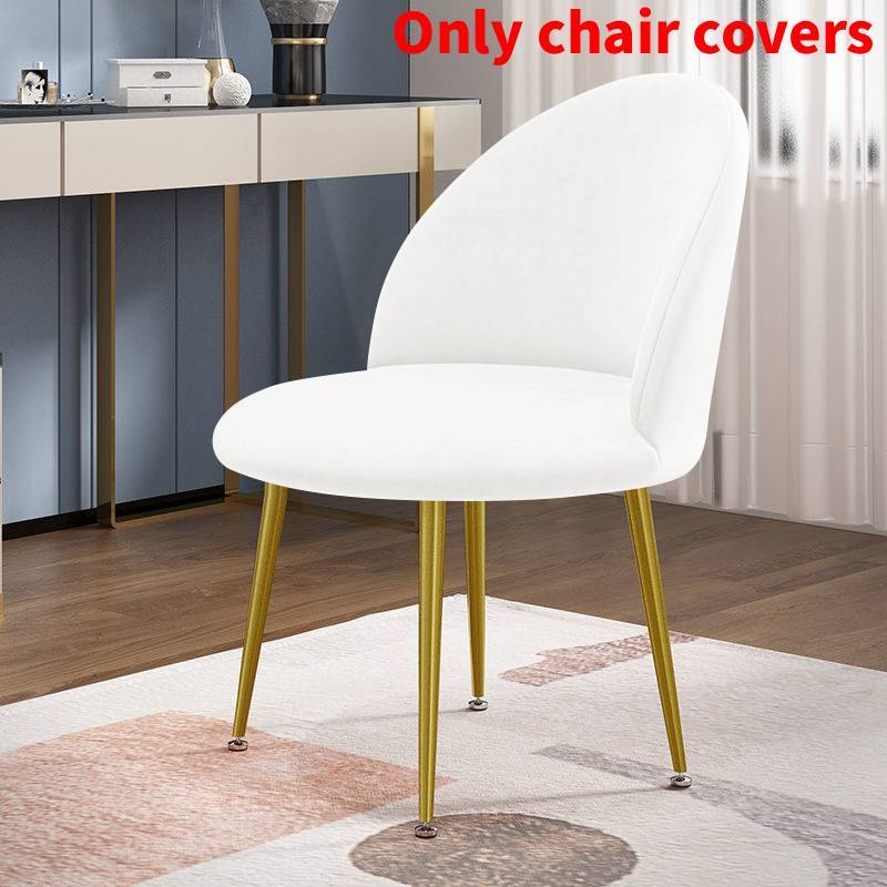 Chair Velvet Duckbill Cover Round Bottom Stool Back Dinning Makeup Elastic Big