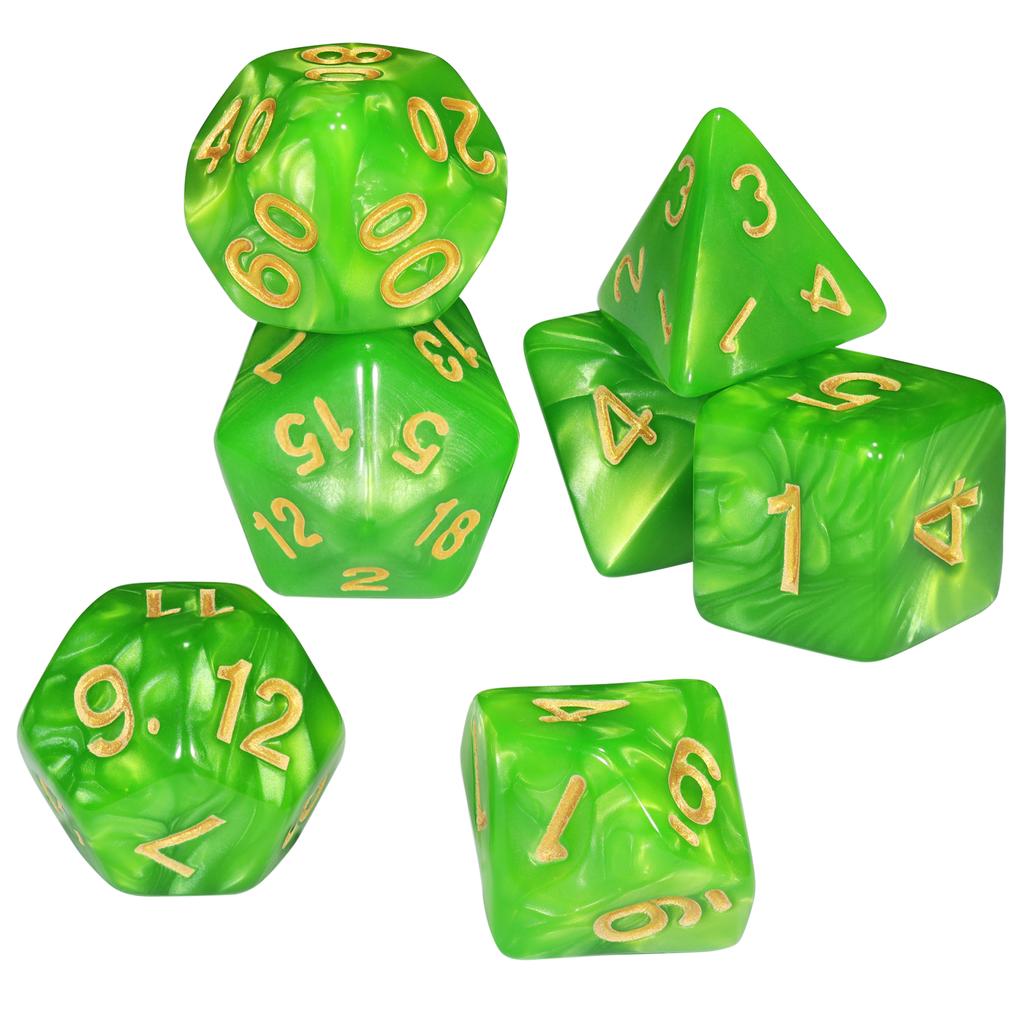 7pcs DND Dice Set Marble Effect Polyhedral Dice D4-D20 for Role Playing Game DND Board Game