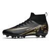 Football Shoes High Top Socks Shoes Men's and Women's AG Length and Short Nails Leather Foot Youth Student Manufacturer Football Shoes