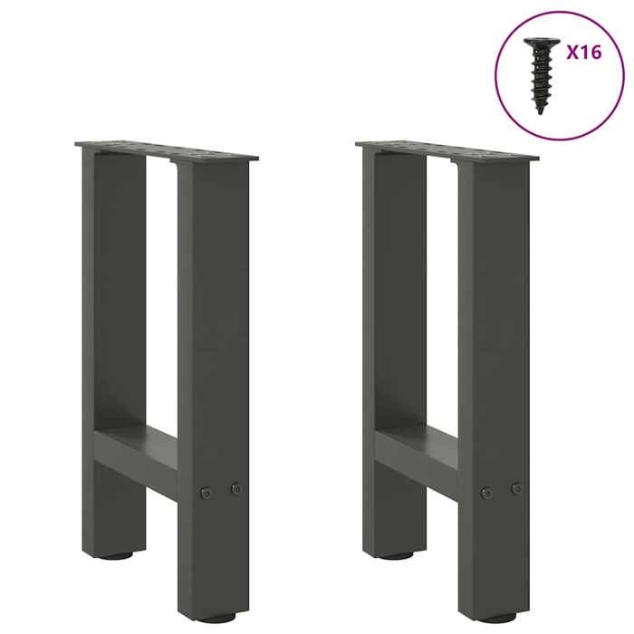 VidaXL Coffee Table Legs Anthracite 2 Pieces 28 X (42-43) Cm Steel 4013274
