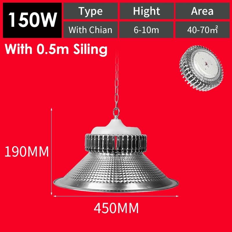 High Power High Bay Light Super Bright Industrial LED Ceiling Lamp Factory Warehouse Garage Stadium Lighting Wide Beams Lights