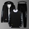 Herren Sportanzug Plus Größe 8xl Herren Herbst und Winter Pullover Dreiteiliges Set