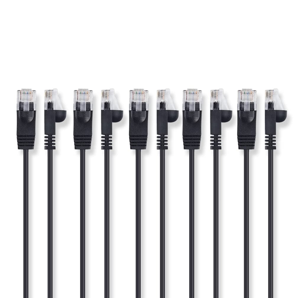 10Gtek LAN To 7m CAT6 Ethernet Unshielded Pack of CAT6 with RJ45 Network Cable Cable, 0.2m Selectable, Cable, (UTP), 10, Compliant, Connectors, 0.5m