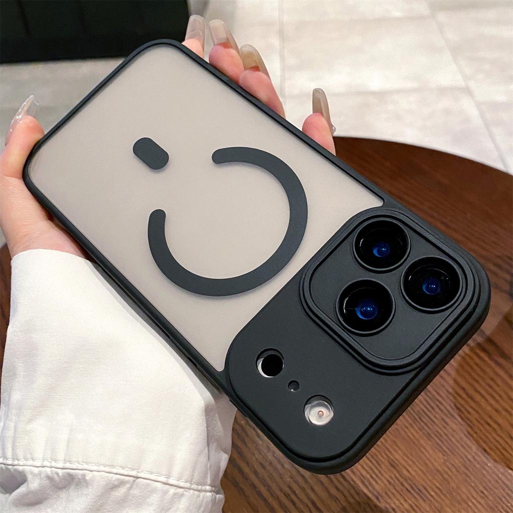 Camera Protection For iPhone 17Air 17Pro 17 Translucent Hard Magnetic Case  For Iphone 16 15 14 13 12 Pro Max Shockproof Cover
