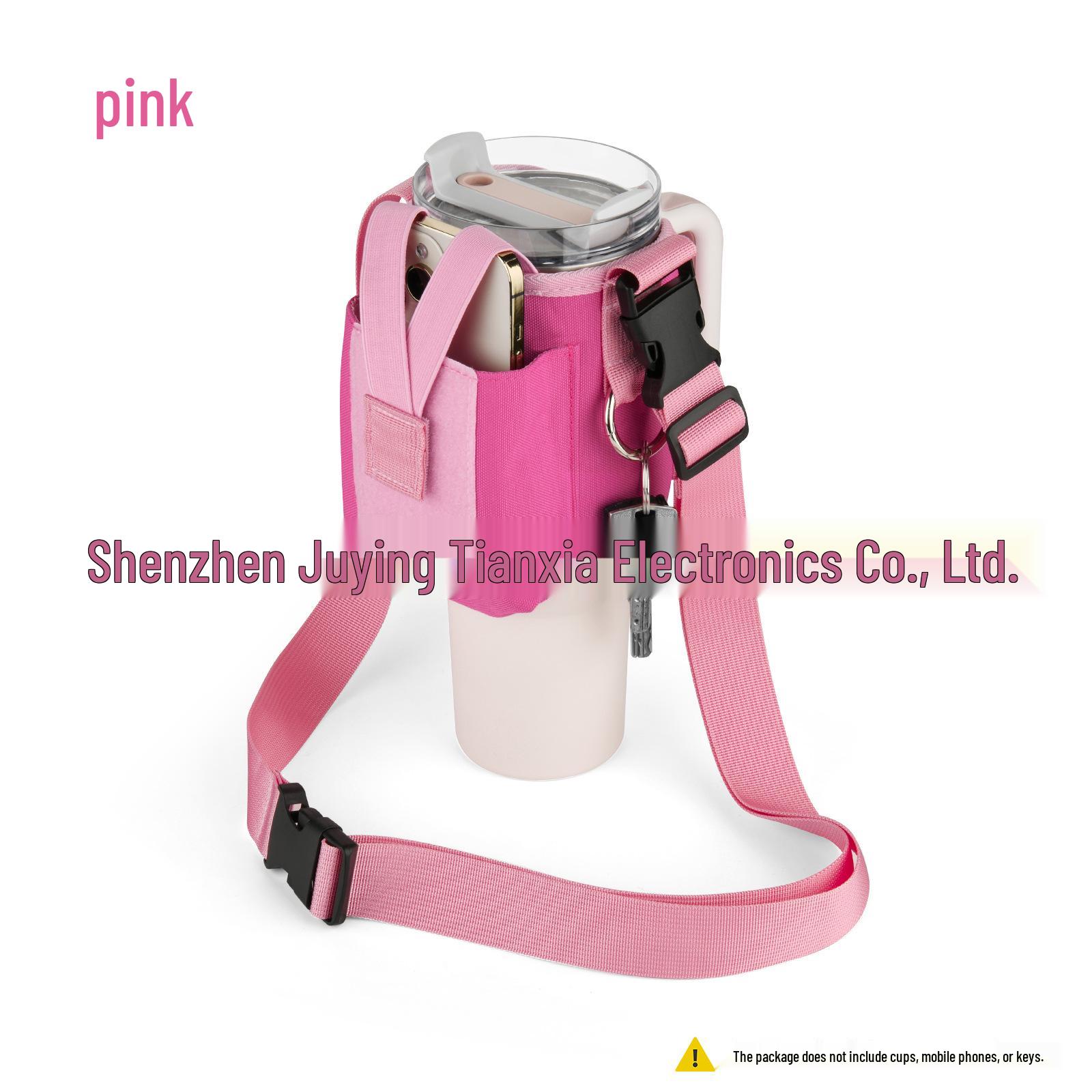 

40oz Stanley/Hydro Flask Cup Sleeve with Handle - Half-Cup Style 15.7*14.5*1 cm рожевий