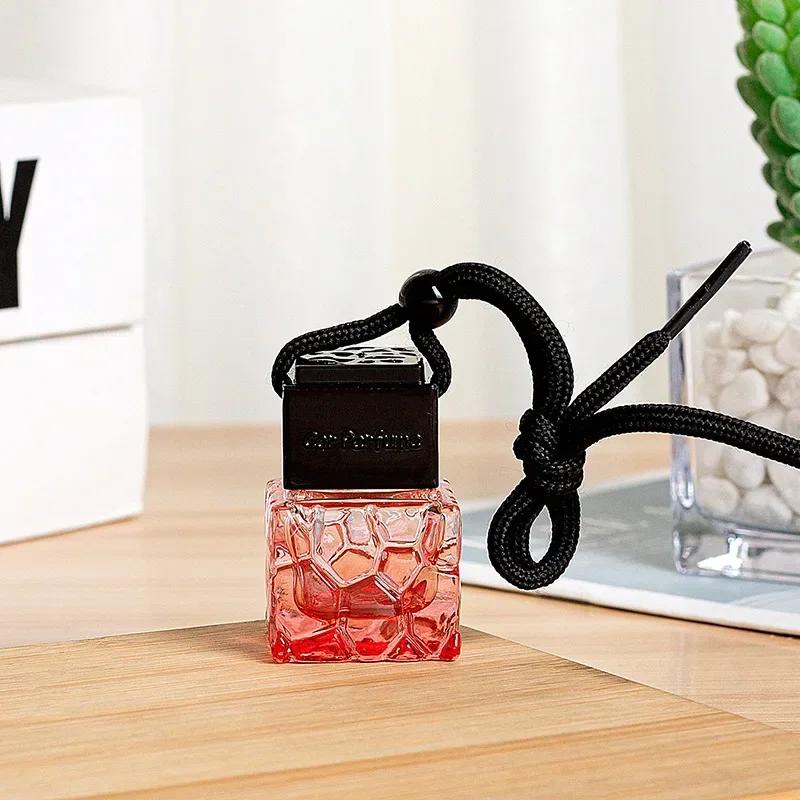 10ml Car Air Freshener Empty Bottle Essential Oil Perfume Bottle with Black Caps Car Air Freshener Hanging Glass Bottles