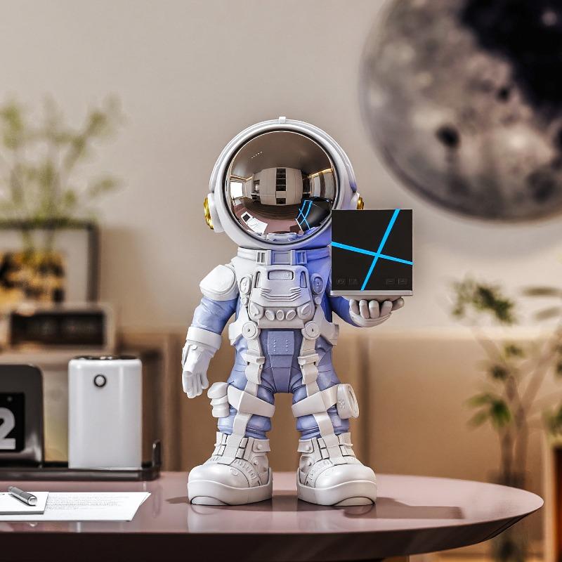 Bluetooth Speaker Astronaut Statue Figure Statues Aesthetic Creative Modern Figurine Luxury Living Room Miniature Figurines
