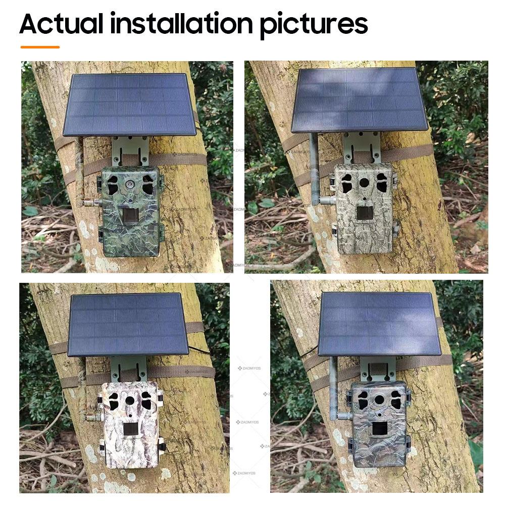 4MP 4G SIM Solar Hunting Trail PIR Motion Detection Large Capacity Battery Outdoor Night Vision Wildlife Camera